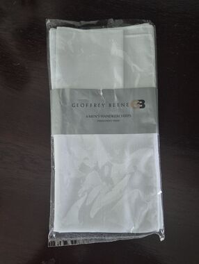 Geoffrey Beene White Men’s Handkerchiefs - Pack of 6